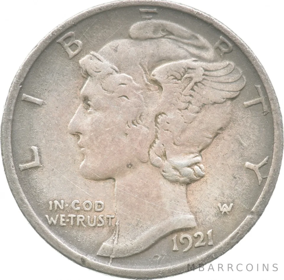1921-D Mercury Dime a9016