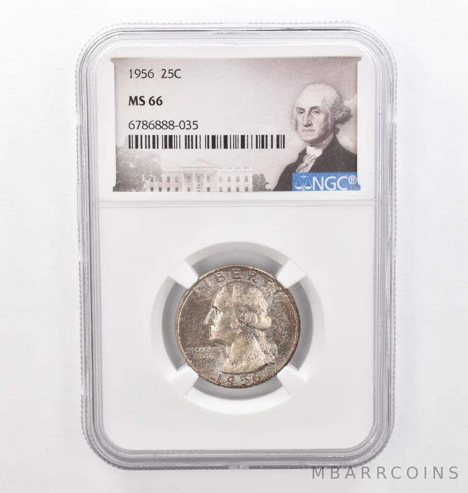 1956 Washington Quarter MS66 NGC Beautiful Tone *2266