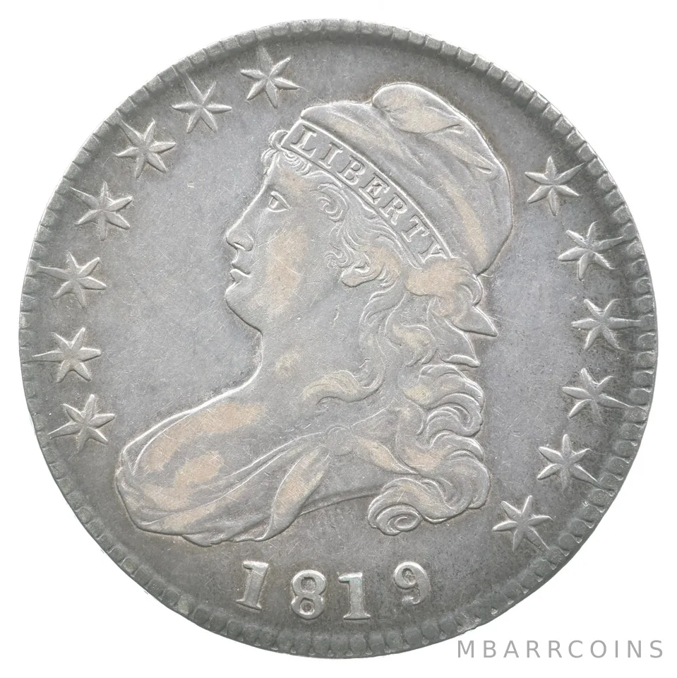 1819/8 Capped Bust Half Dollar Small 9 *8844