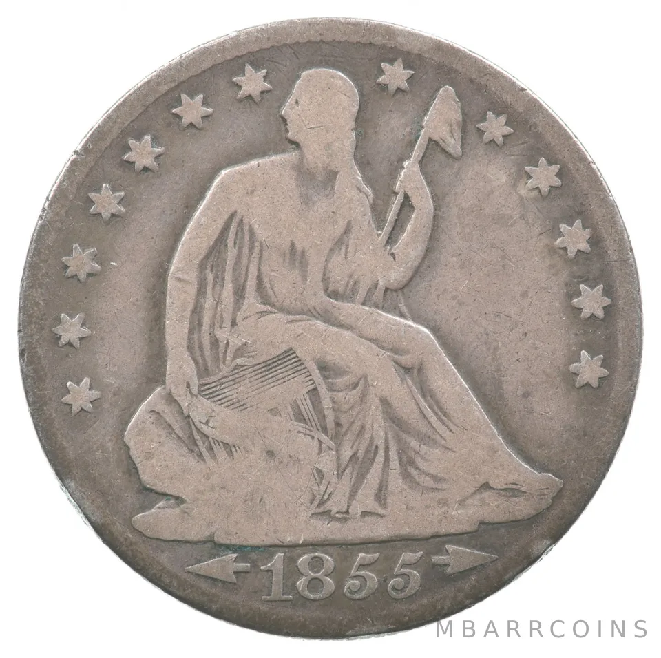 1855-O Seated Liberty Half Dollar Arrows a6259