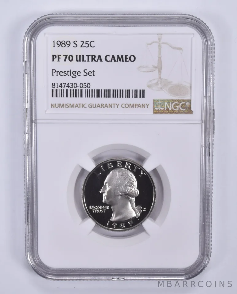 1989-S Washington Quarter Prestige Set PF70 UCAM NGC Brown Label