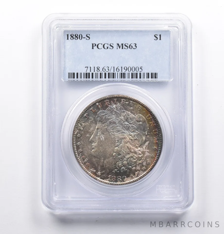 MS63 1880-S Morgan Silver Dollar PCGS a1136