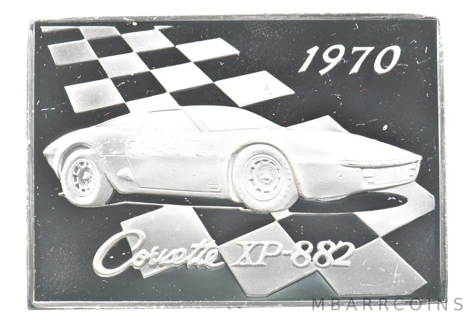 1970 Corvette Silver Art Bar Vintage Car *3260