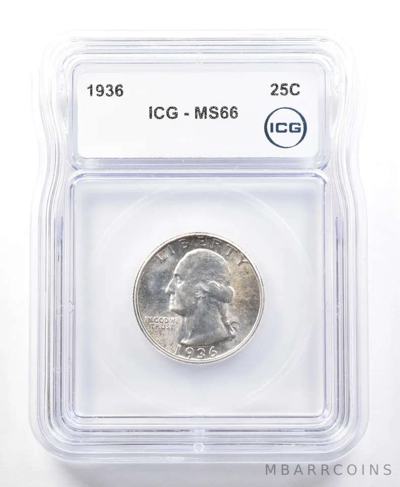 1936 Washington Quarter MS66 ICG *2258