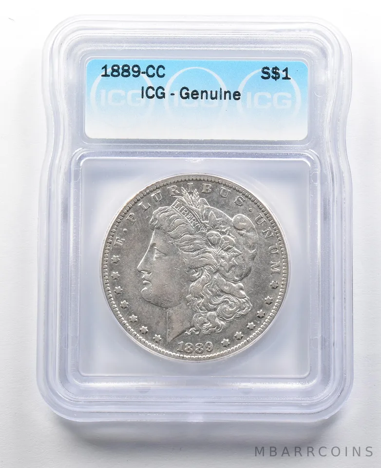 1889-CC Morgan Silver Dollar ICG a2097