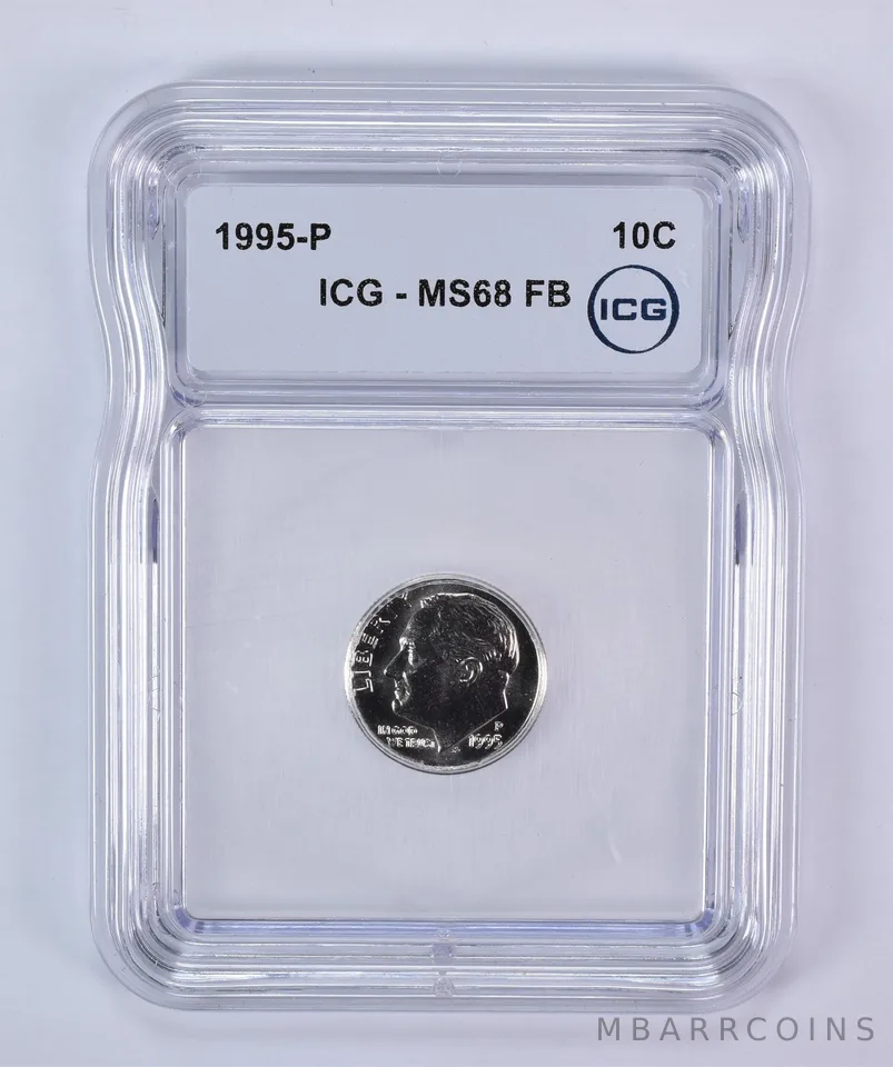 1995-P Roosevelt Dime MS68 FB ICG