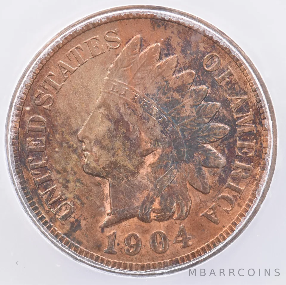 1904 Indian Head Cent MS62 RB ICG Beautiful Tone *1627