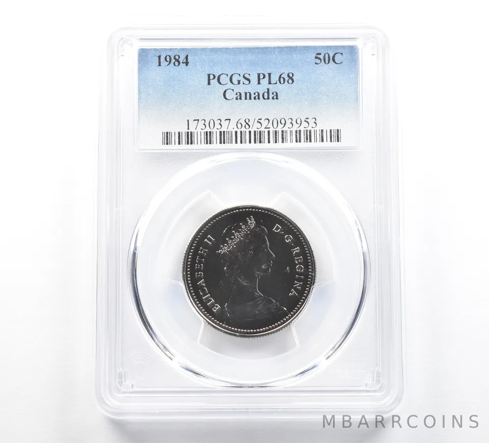 1984 Canada 50 Cents PL68 PCGS Blue Label