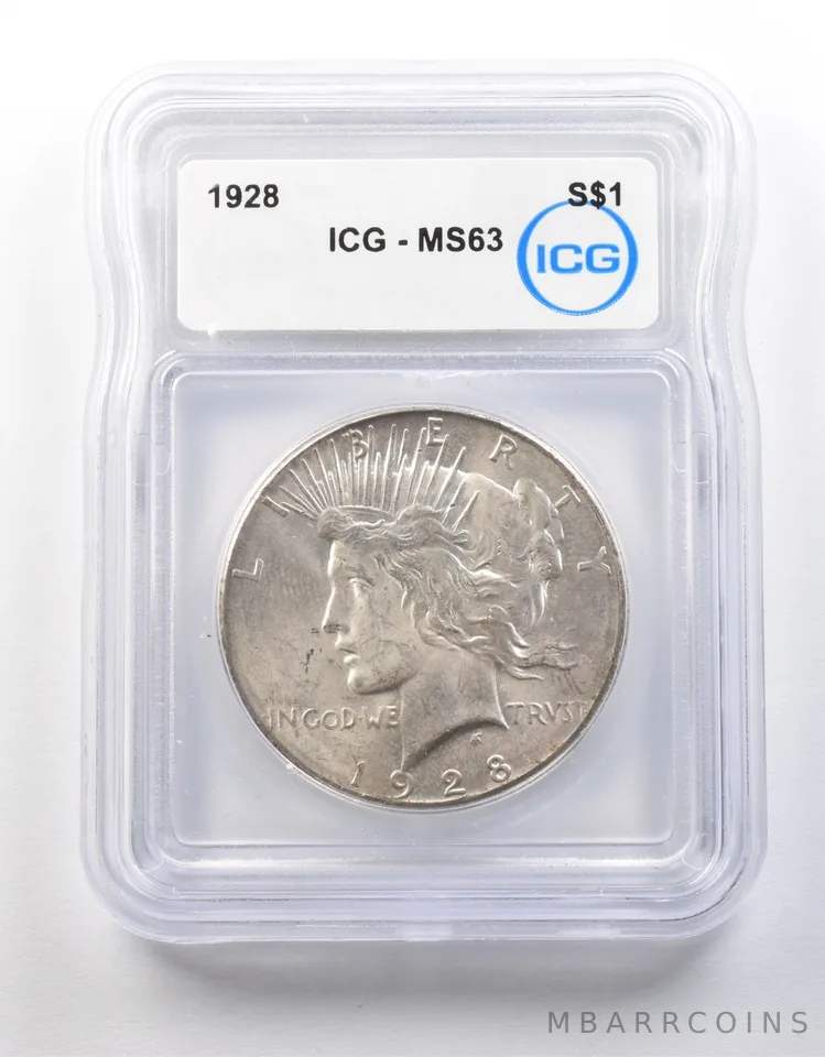 1928 Peace Silver Dollar MS63 ICG *8700