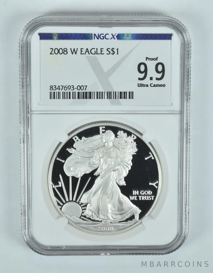2008-W American Silver Eagle Proof 9.9 UCAM NGC X NGCX