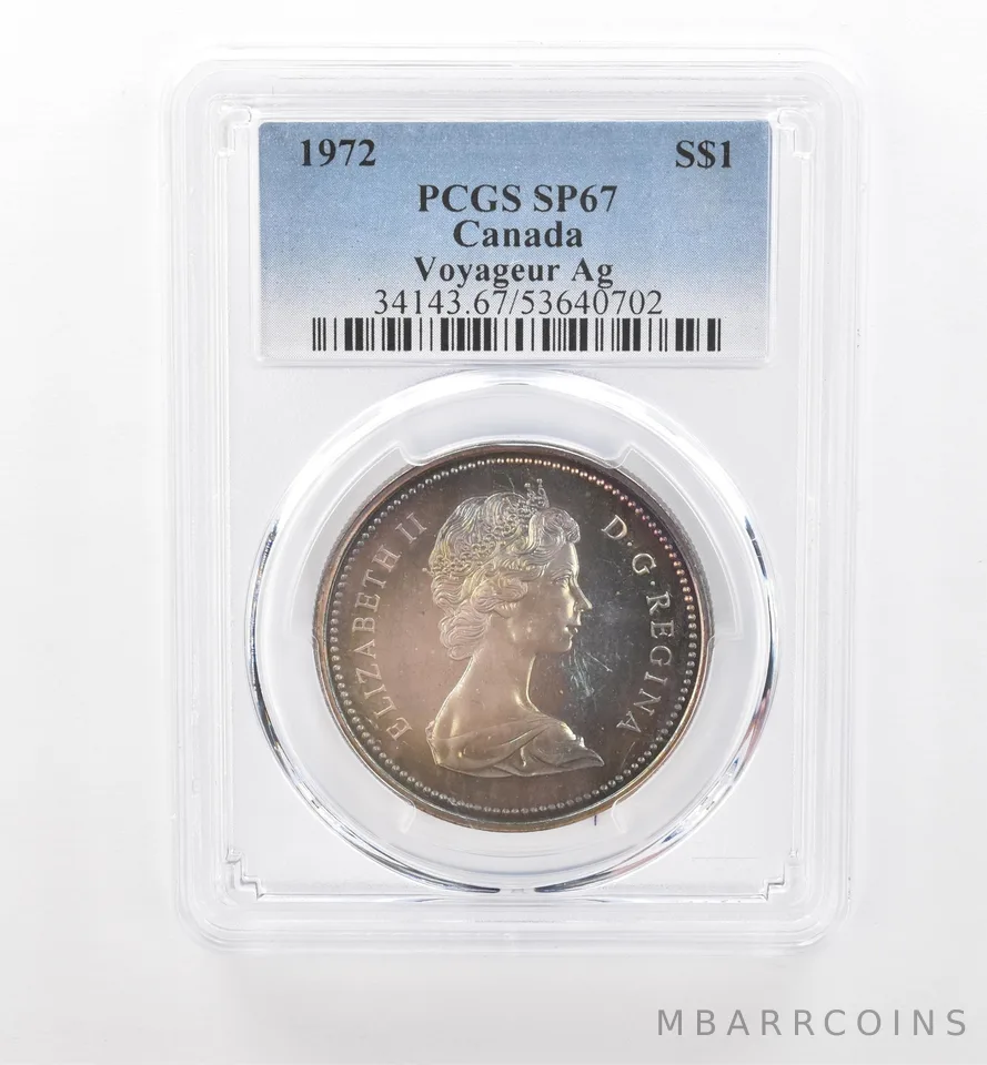 1972 Canada 1 Dollar Silver Voyageur SP67 PCGS Beautiful Tone *1921