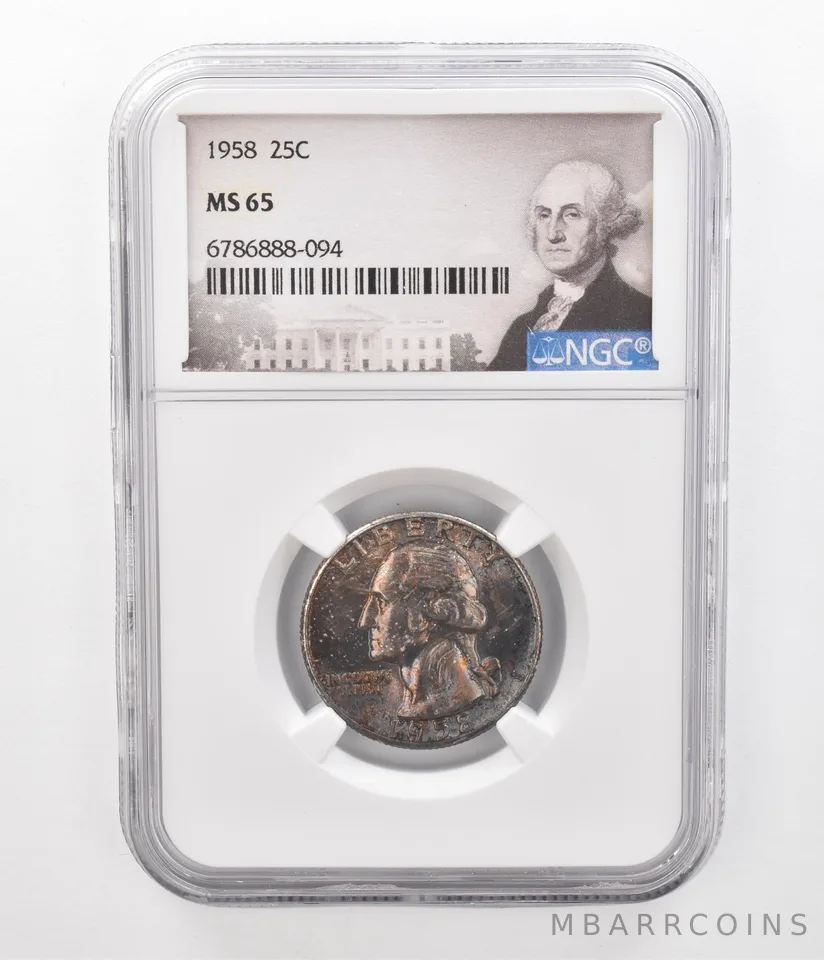 1958 Washington Quarter MS65 NGC Beautiful Tone *2361