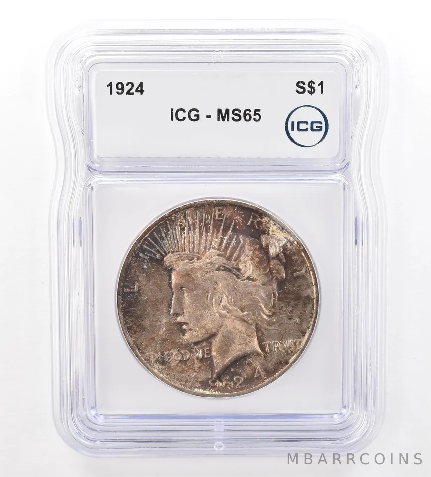 1924 Peace Silver Dollar MS65 ICG Beautiful Tone *7408