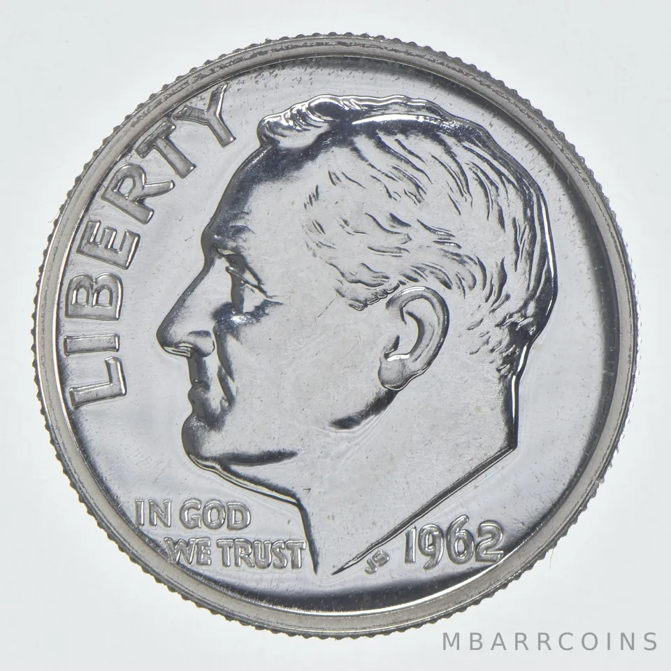 1962 Roosevelt Dime Proof 90% Silver