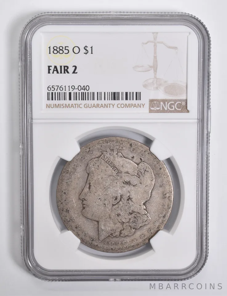 FAIR 2 1885-O Morgan Silver Dollar NGC Lowball Low Ball a4534