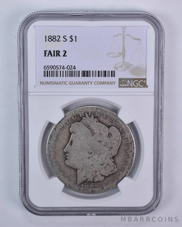 1882-S Morgan Silver Dollar Fair 2 NGC Lowball