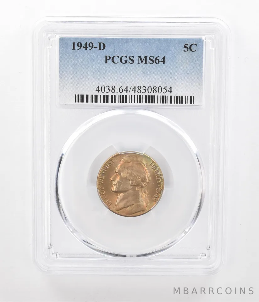1949-D Jefferson Nickel MS64 PCGS Beautiful Tone *2397