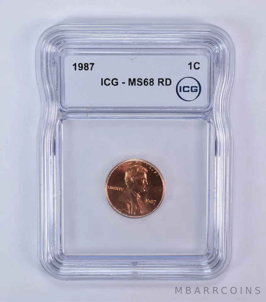 1987 Lincoln Memorial Cent MS68 RD ICG