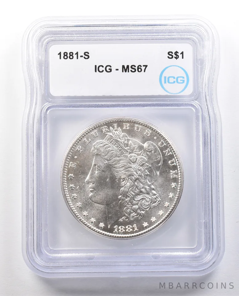 1881-S Morgan Silver Dollar MS67 ICG *1202