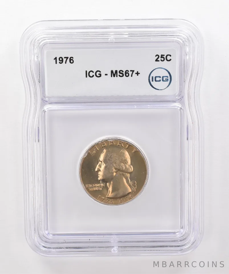1976 Washington Quarter MS67+ ICG Beautiful Tone *2042