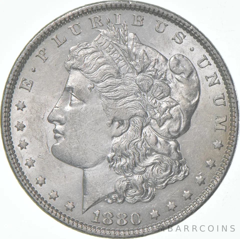 AU+ 1880 (P) Morgan Silver Dollar (1 coin)