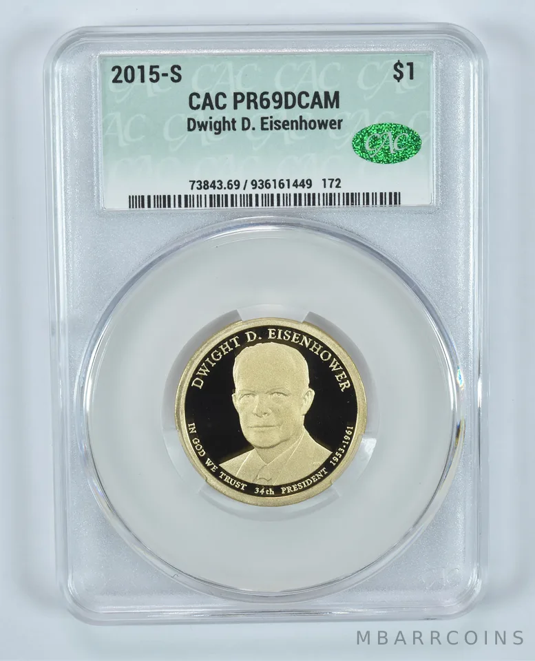 2015-S Presidential $1 Dwight D Eisenhower PR69 DCAM CAC CACg