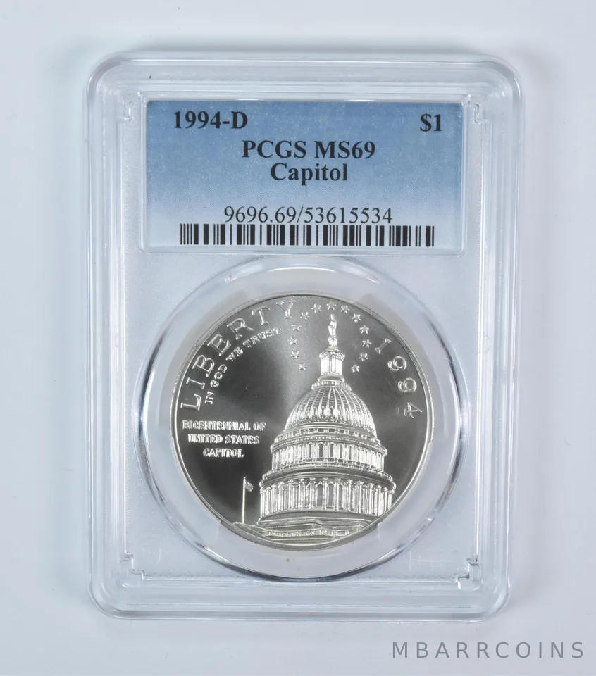 1994-D Capitol Commemorative Silver Dollar MS69 PCGS