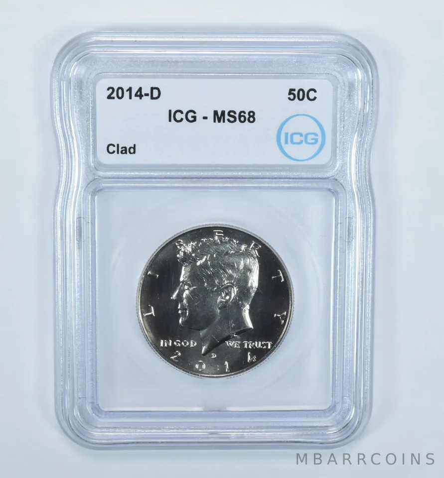 2014-D Kennedy Half Dollar CLAD MS68 ICG