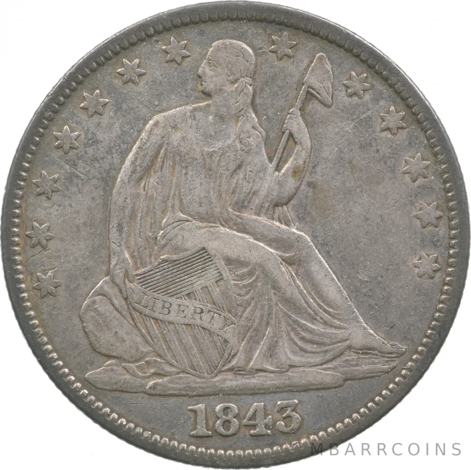 1843 Seated Liberty Half Dollar *3480