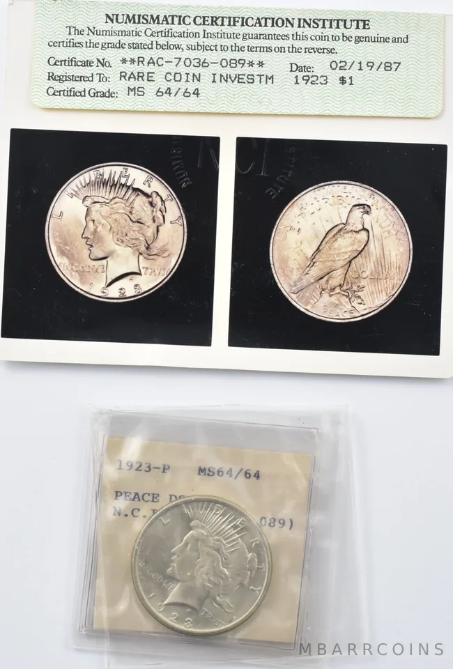 1923 Peace Silver Dollar *3894