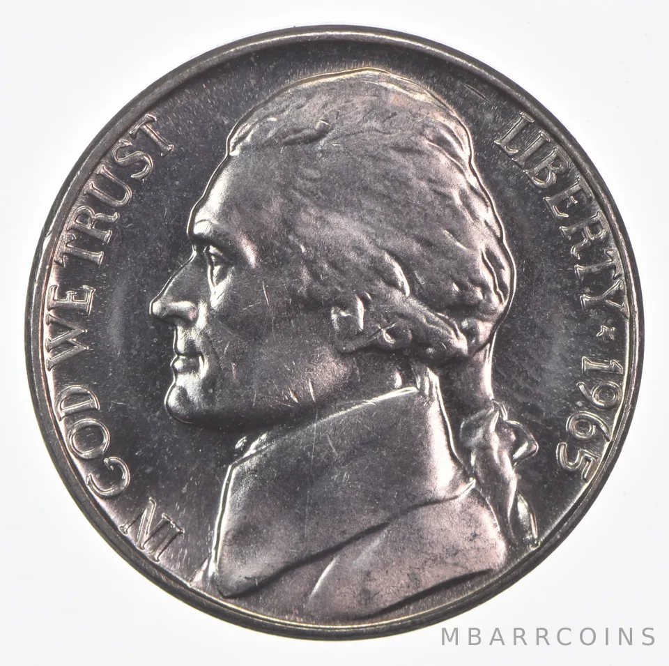 1965 Jefferson Nickel SMS Finish Unc