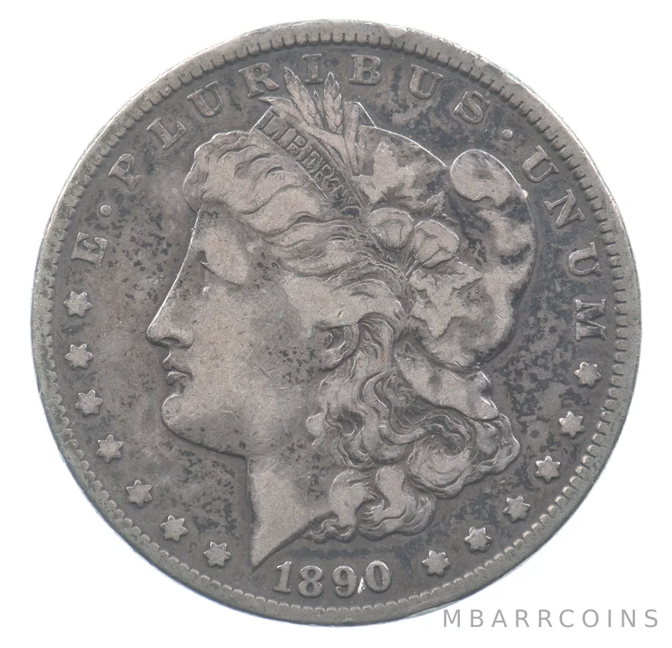 1890-CC Morgan Silver Dollar a8540