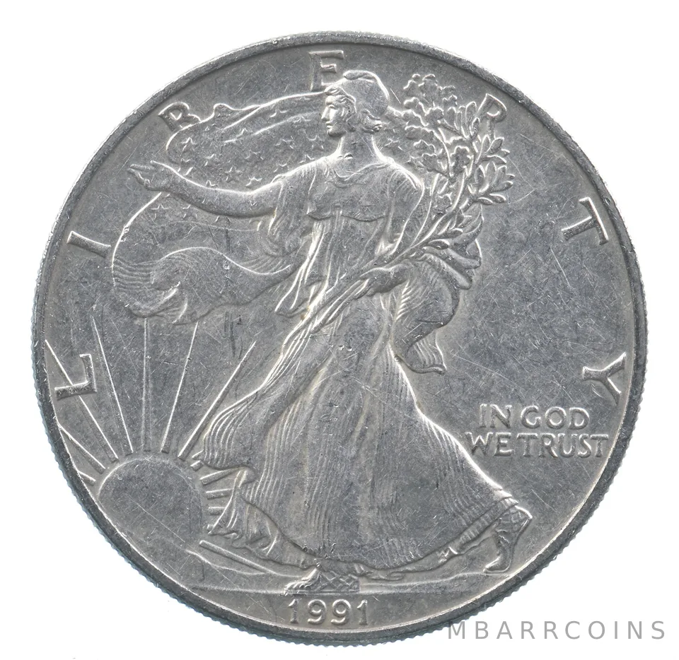 Better Date 1991 American Silver Eagle 1 Troy Oz .999 Fine Silver *630