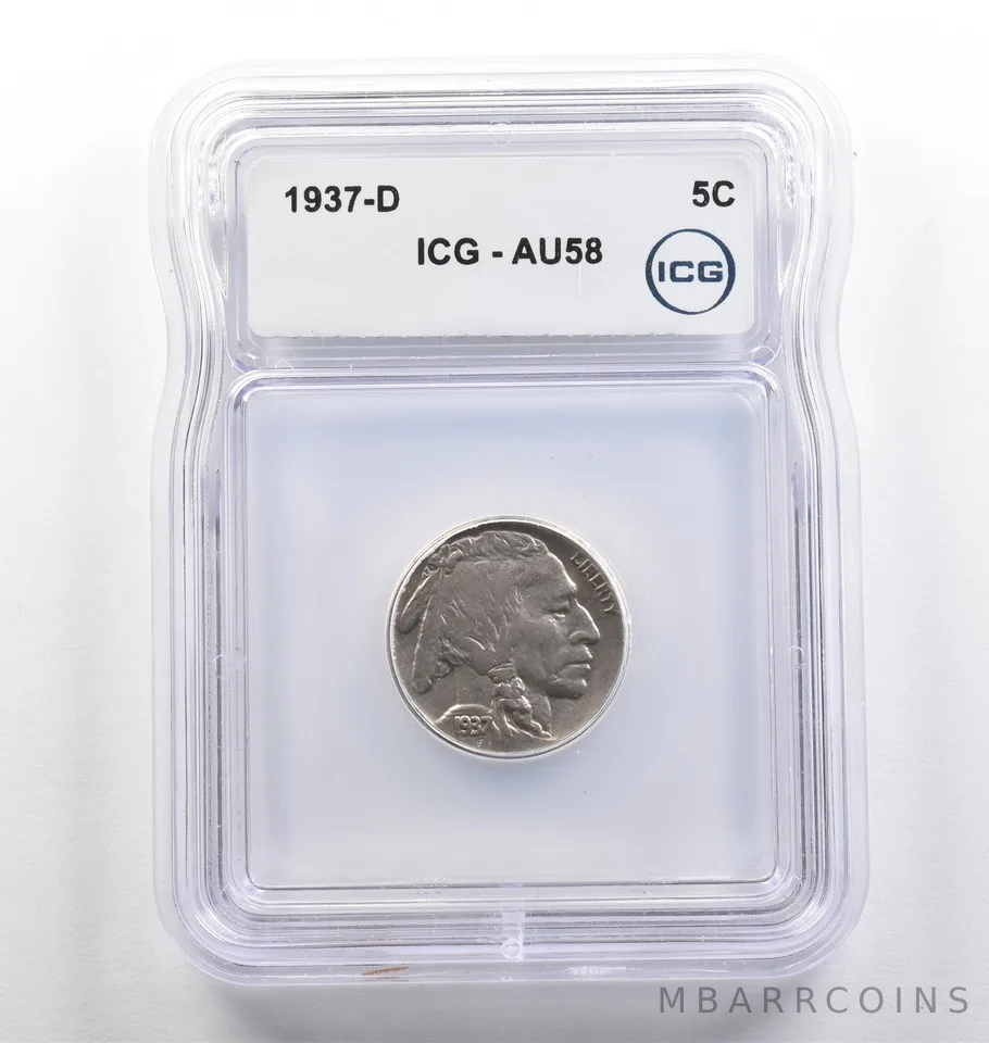 1937-D Indian Head Buffalo Nickel AU58 ICG *4002