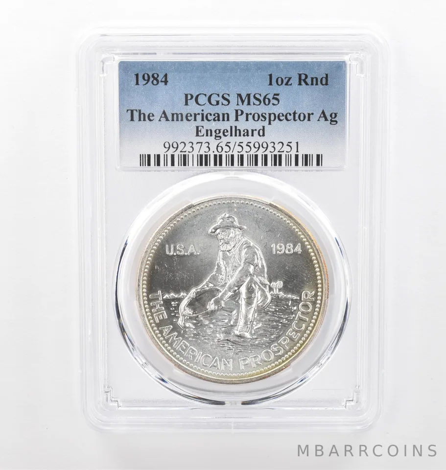 1984 Engelhard Prospector 1 Oz Silver MS65 PCGS Beautiful Tone *2169