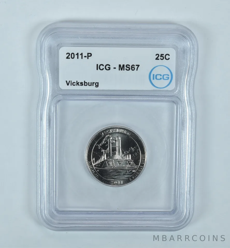 2011-P Washington Quarter ATB Vicksburg MS67 ICG