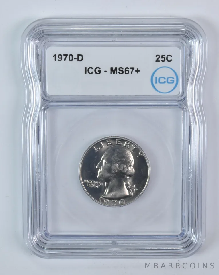 1970-D Washington Quarter MS67+ ICG