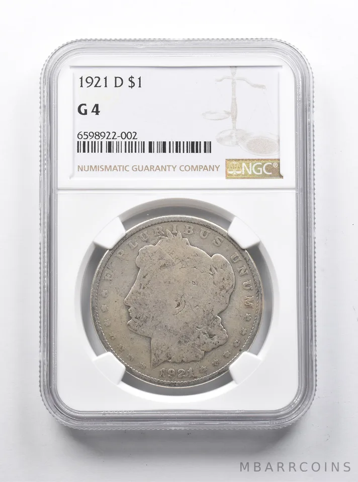 G4 1921-D Morgan Silver Dollar NGC Lowball Pocket Piece *1232