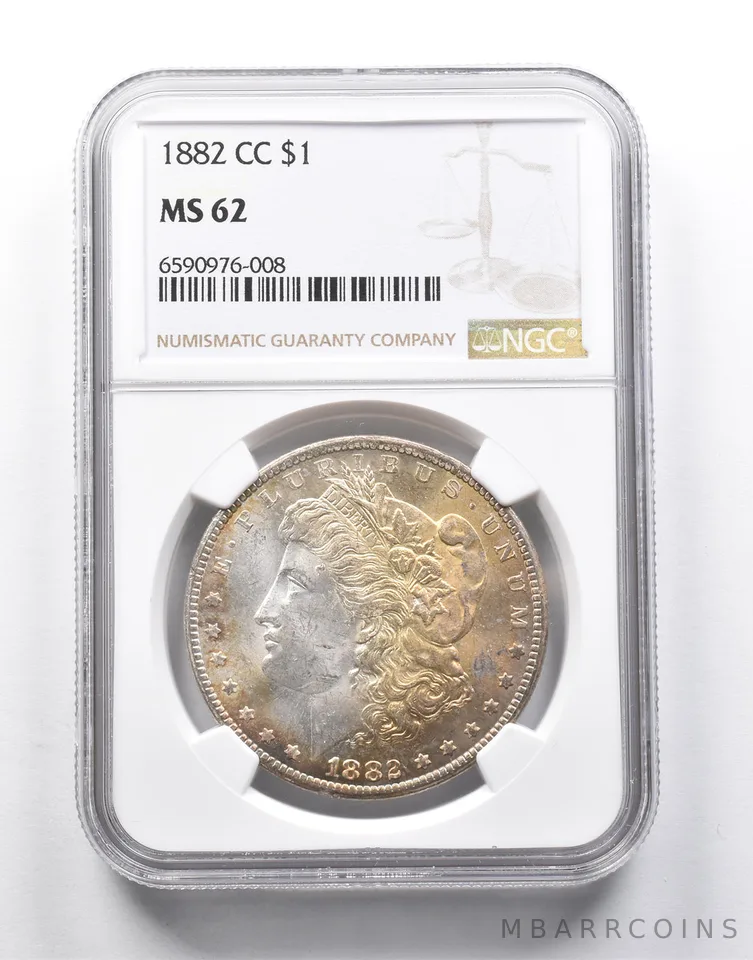 MS62 1882-CC Morgan Silver Dollar NGC *0204