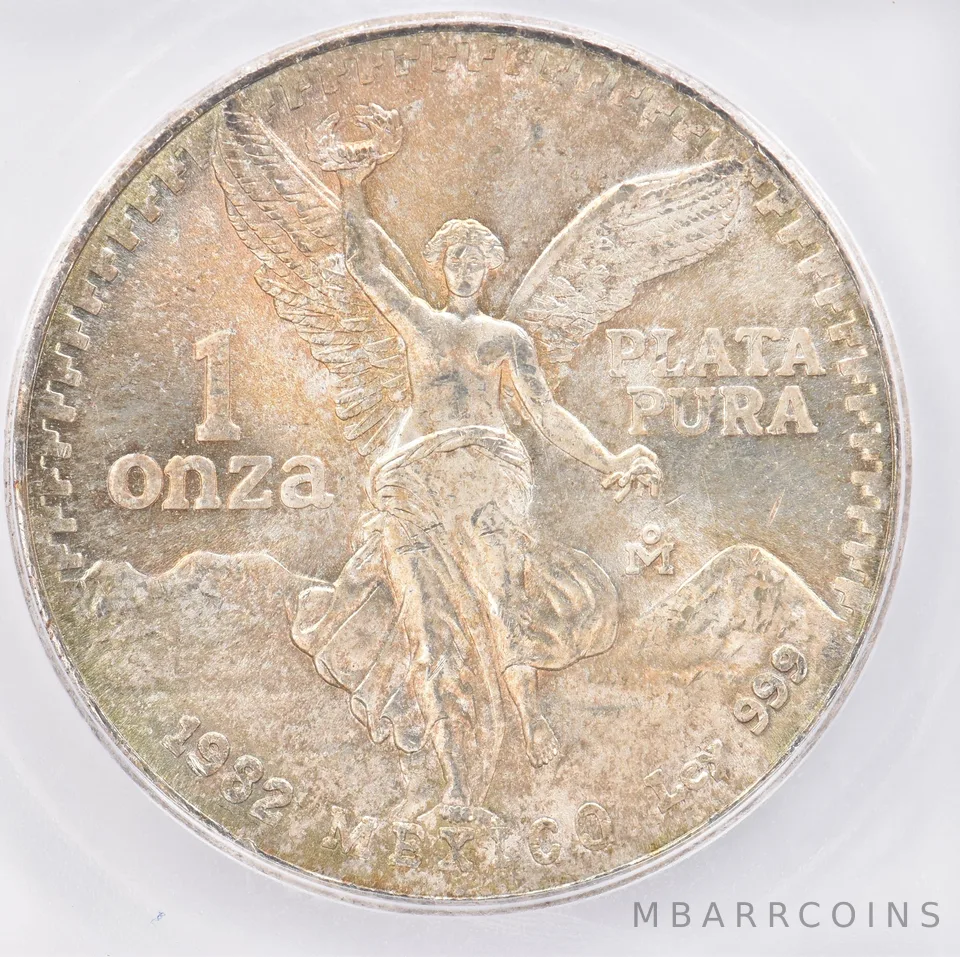 1982 Mo Mexico 1 Onza Silver Libertad MS68 ICG Beautiful Tone *0847