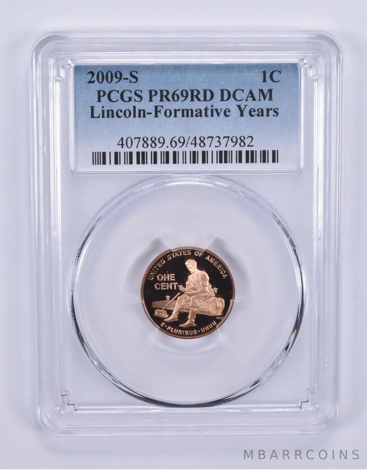 2009-S Lincoln Cent Formative Years PR69 RD DCAM PCGS Blue Label
