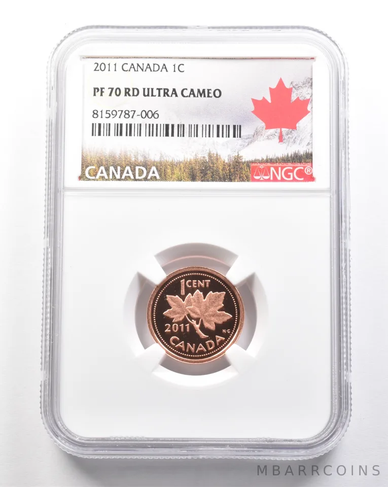 2011 Canada 1 Cent PF70 RD UCAM NGC *7425