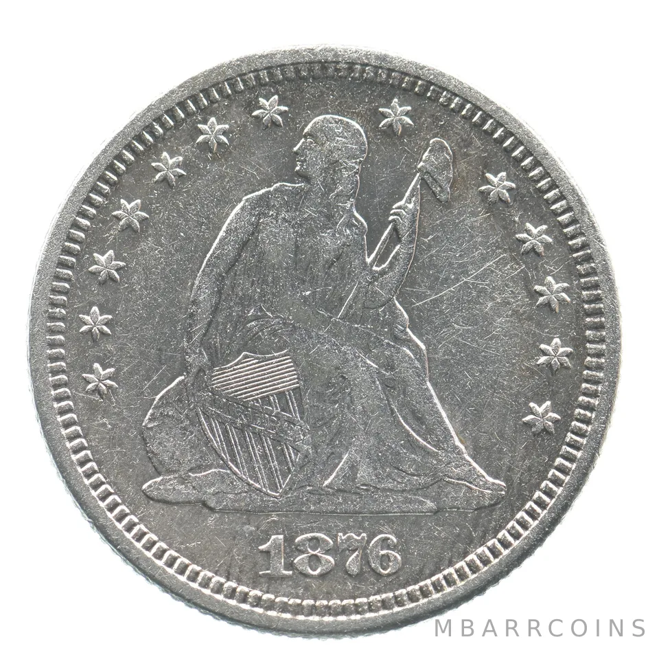 1876-S Seated Liberty Quarter *7669