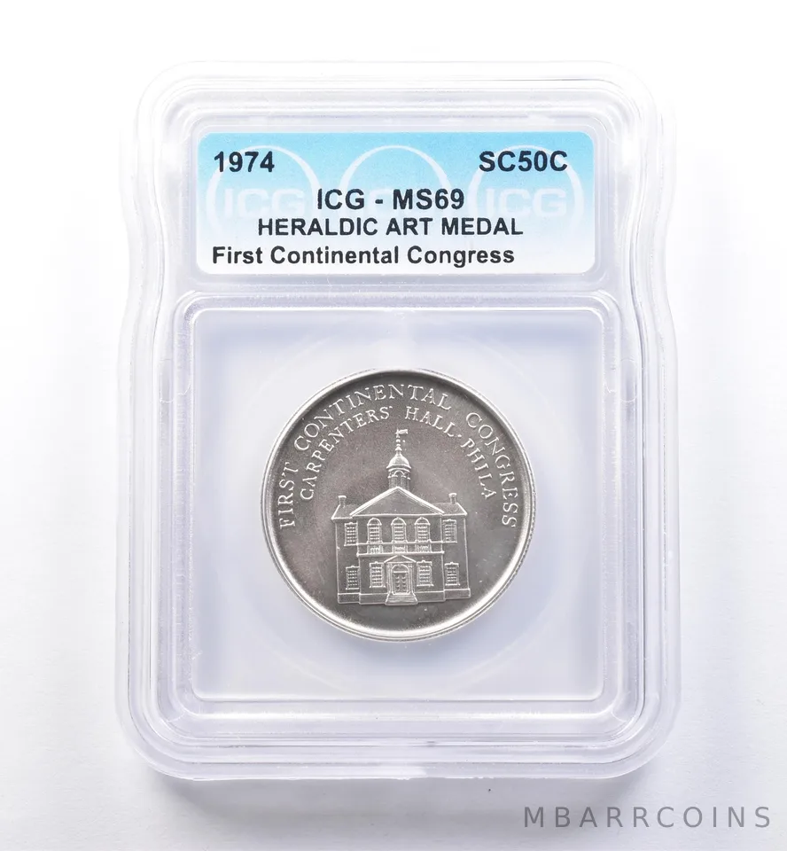 1974 So Called Half Dollar First Continental Congress MS69 ICG *8483