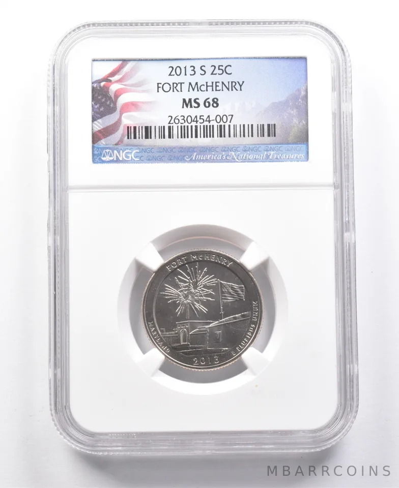 2013-S Washington Quarter Fort McHenry MS68 NGC *7690