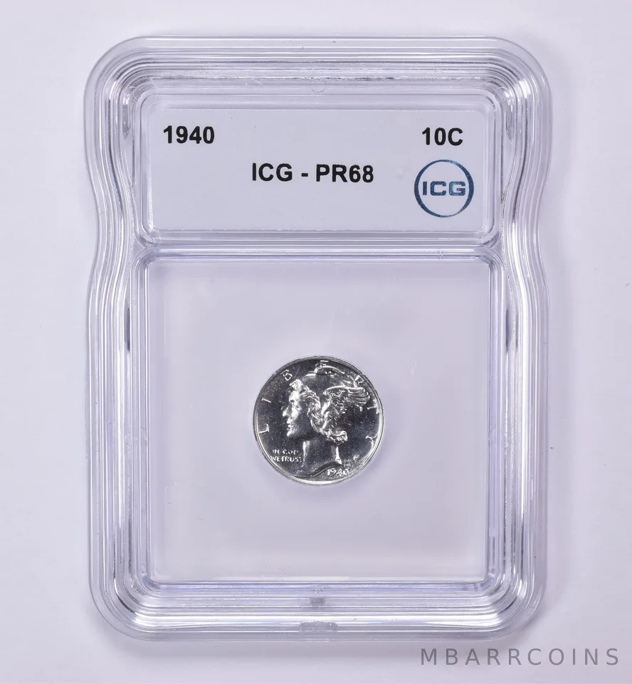1940 Mercury Dime PR68 ICG *0506