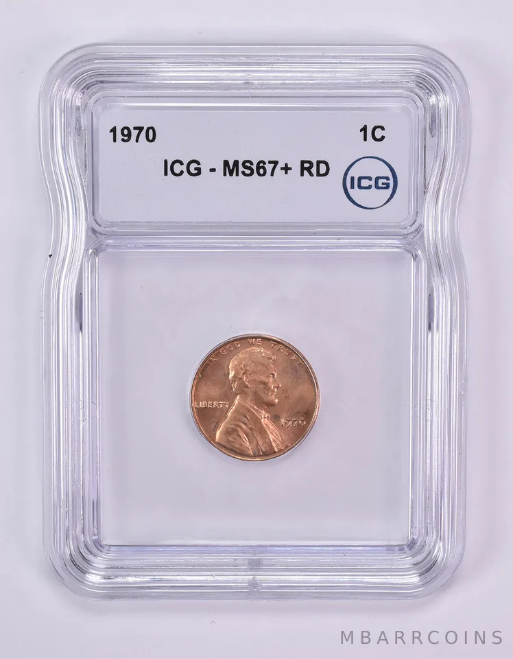 1970 Lincoln Memorial Cent MS67+ RD ICG