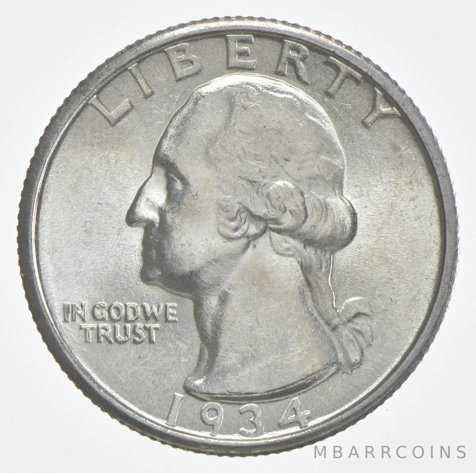 1934 (P) BU Washington Quarter Silver