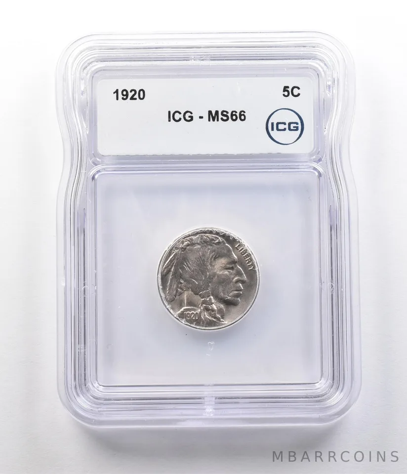 1920 Indian Head Buffalo Nickel MS66 ICG *2614