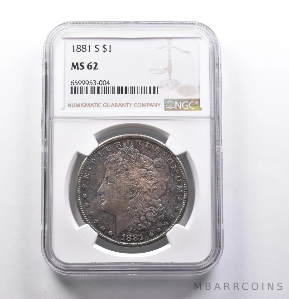 MS62 1881-S Morgan Silver Dollar NGC *3866